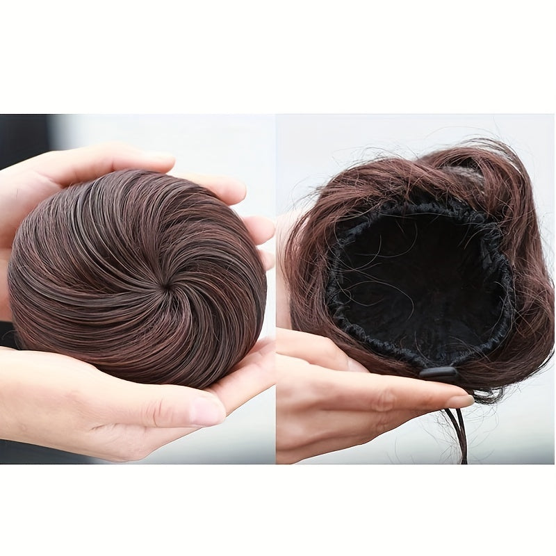 Synthetic Hair Bun Donut Wrap Around Hair Extensions for Girls