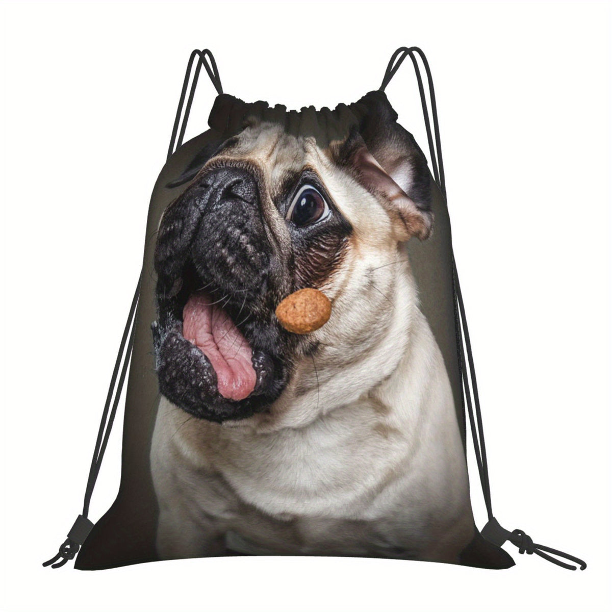 Cat Shark Drawstring Backpack Gym Yoga Animal Print Lightweight Bag