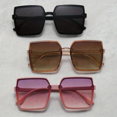 3 Pairs Men's Large Frame Sunglasses UV Resistant for Holiday Outdoor