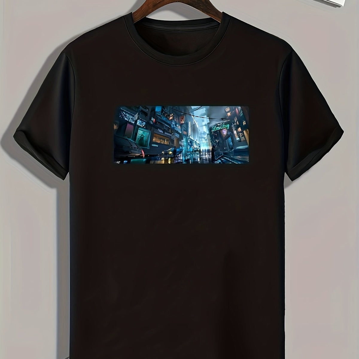 Night Street Pattern Men's Graphic T-Shirt