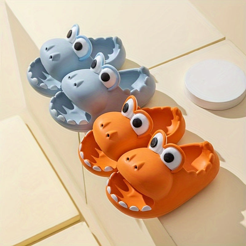 Boys Cartoon Dinosaur Slippers Non Slip Lightweight Open Toe Slippers