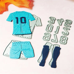 Football Wear Number Cutting Die Stencil DIY Craft