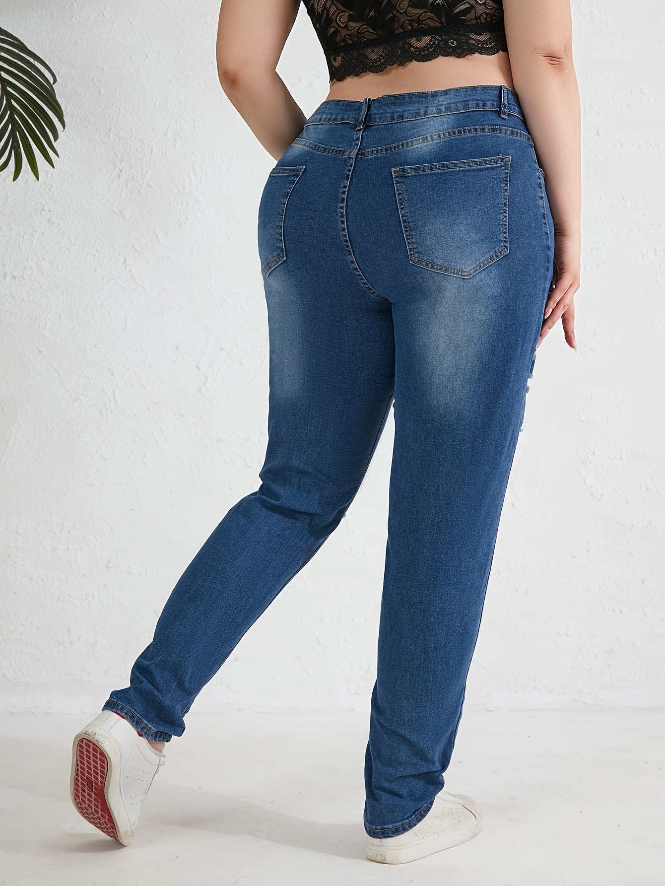 Plus Size High Rise Medium Stretch Jeans