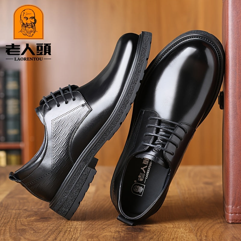 LAORENTOU Men Leather Loafer Shoes Lightweight Dress Shoes