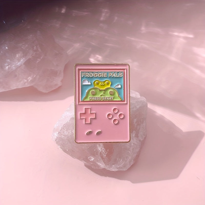 Frog Game Console Enamel Pins Frog Brooches Lapel Badges Animal Funny Jewelry
