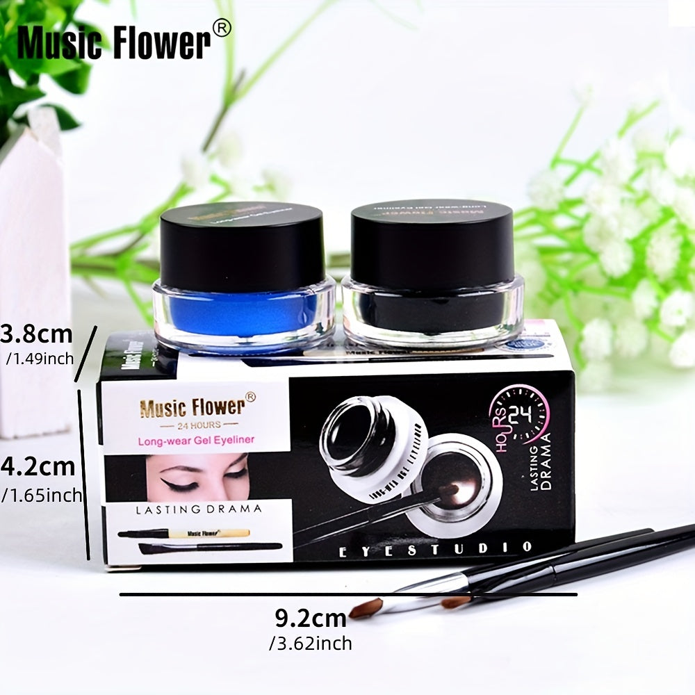 Waterproof Gel Eyeliner Cream Set with Brushes