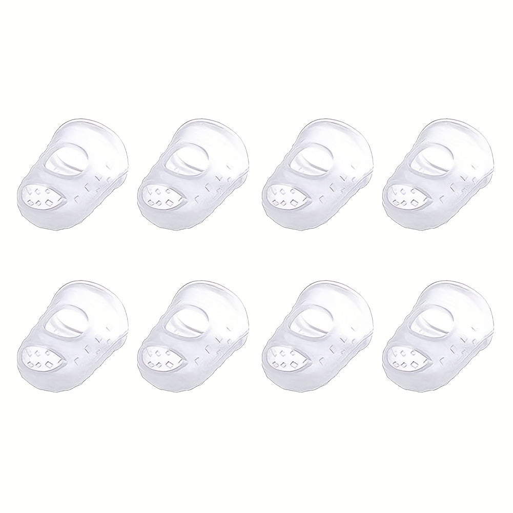 8Pcs Silicone Finger Guards Guitar Fingertip Protectors for Ukulele Guitar