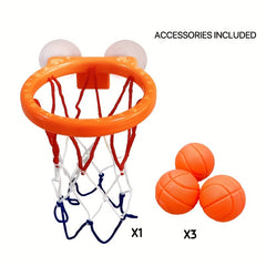 Kids Mini Bathtub Basketball Hoop Set with 3 Balls