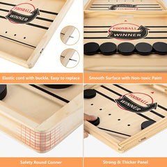 Wooden Slingshot Hockey Game for Kids and Families - Birthday Gift