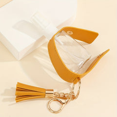 Hand Sanitizer Holder Keychain with Cosmetic Bag