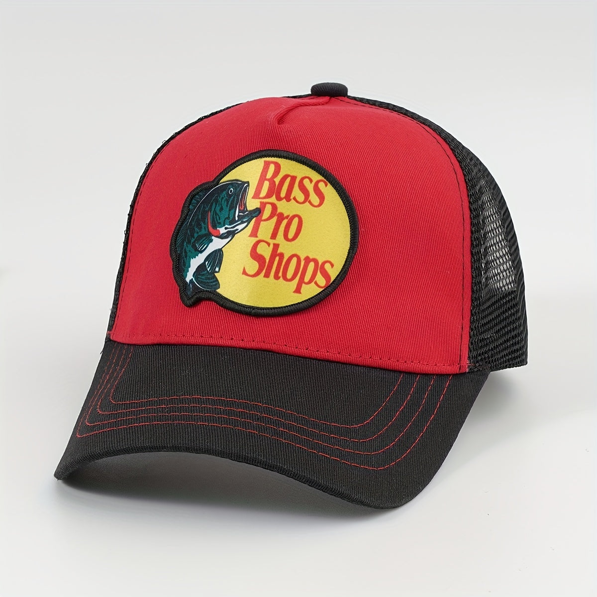 Fish Print Mesh Trucker Hat Baseball Cap Breathable Unisex Dad Hat