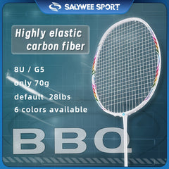 Carbon Fiber Badminton Racket SYBBQ 8U 10 89 13 61KG Light Professional