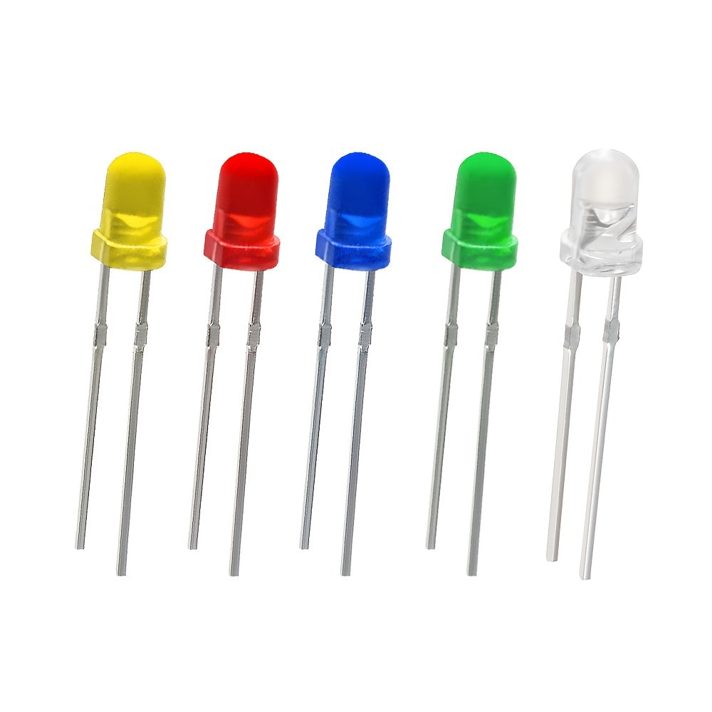 100pcs LED Diode F3 Bright 3MM Red Yellow Green LEDs Kit