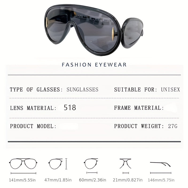 Y2K Photochromic Sunglasses UV400 Goggles for Women Men