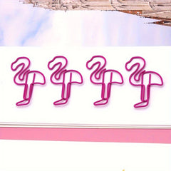 30 Flamingo Paper Clip Rose Red Office Data Clip Stationery Metal Gift