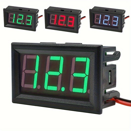 Waterproof DC Voltmeter LED Display 3V-30V Tester