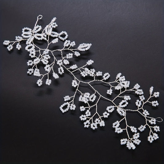 Faux Pearl Flower Head Piece Head Jewelry Bridal Wedding Hair Accessories