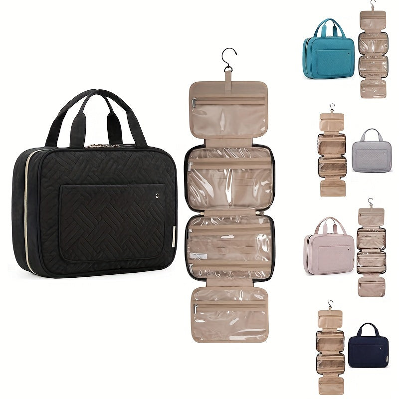 Minimalist Argyle Pattern Cosmetic Handbag Travel Storage Bag