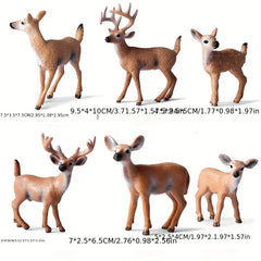 Christmas Reindeer Ornament Set PVC Educational Toy