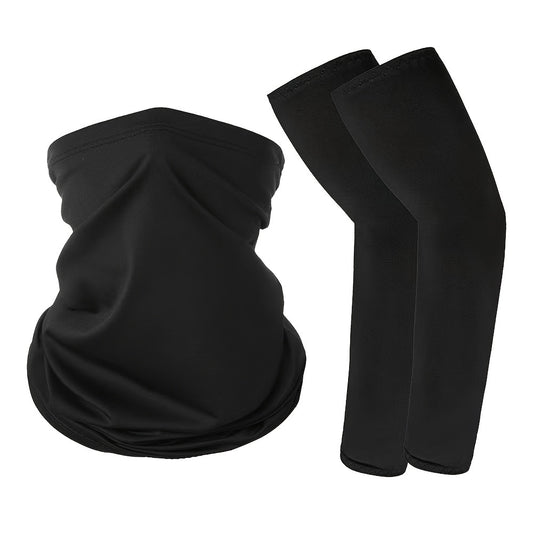 Outdoor Cycling Sunscreen Sleeve Cover and Windproof Mask Set