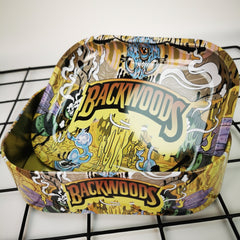 Creative Pattern Storage Box Rolling Tray Metal Rolling Tray