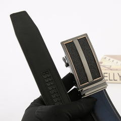Men's Leather Belt Automatic Buckle Business Suit Waist Strap