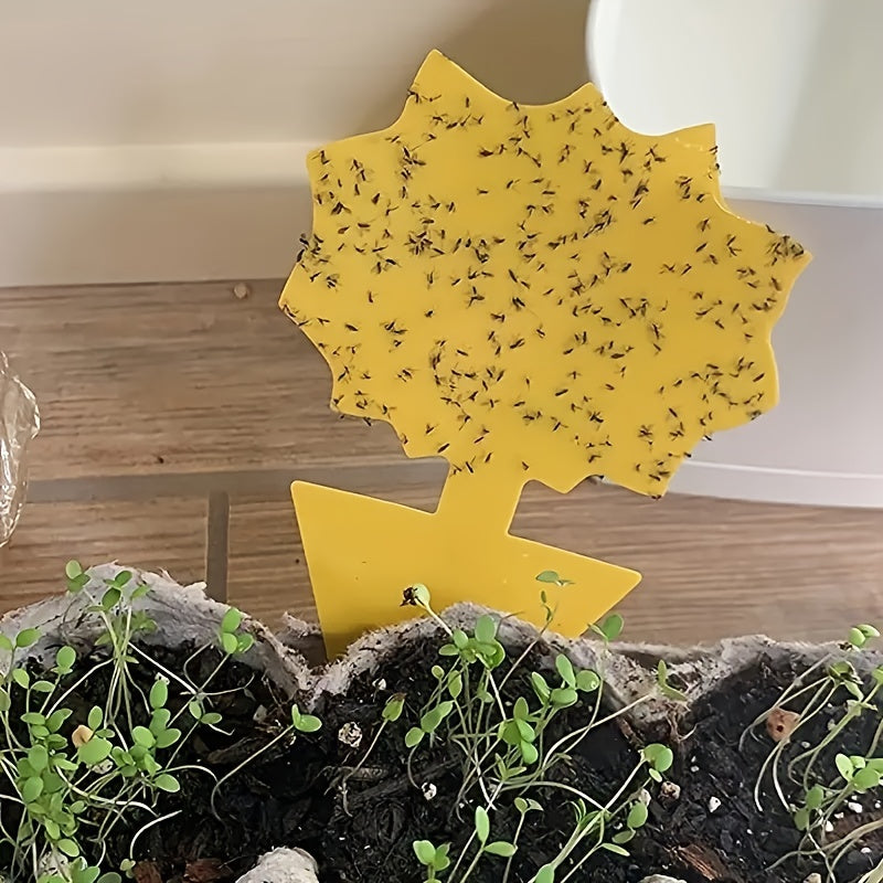 20pcs Double Sided Sticky Insect Trap Yellow Plate Pest Trap