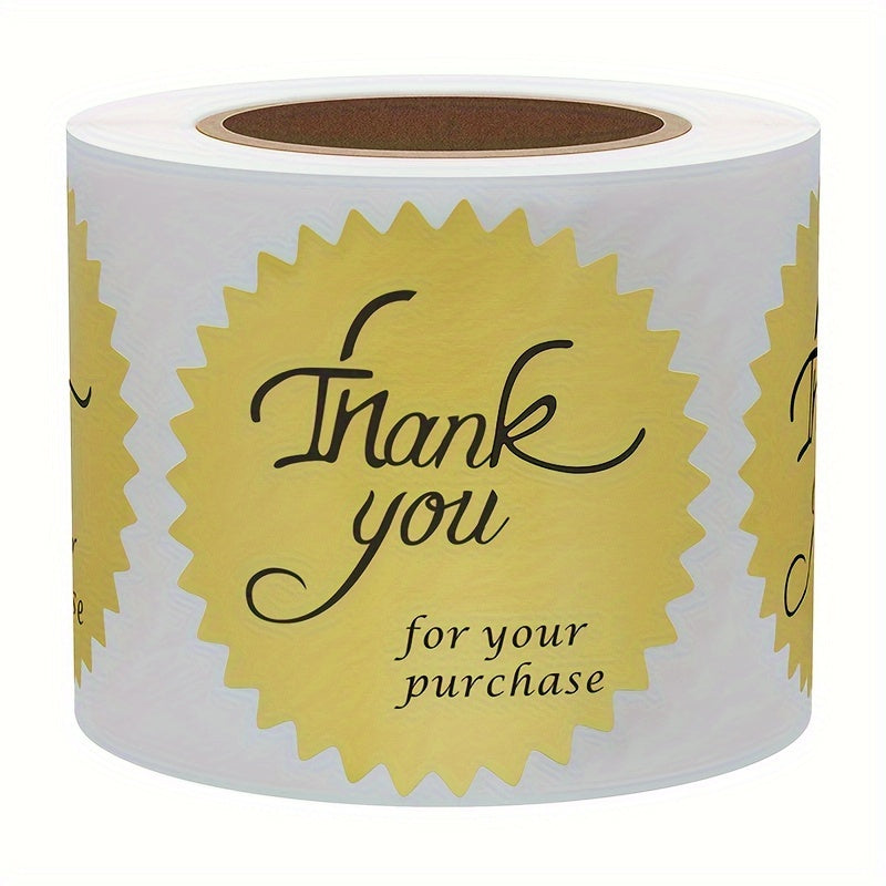 Golden Aluminum Foil Stickers 300 Labels Roll 40mm Core