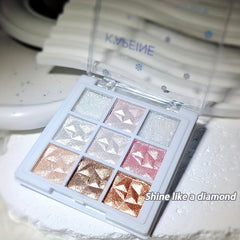 Kathine Sparkling Snowflake 9 Eyeshadow Palette Matte & Shimmery Finishes