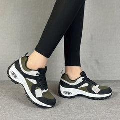 Women's Block Flying Woven Running Shoes Air Cushion Sneakers
