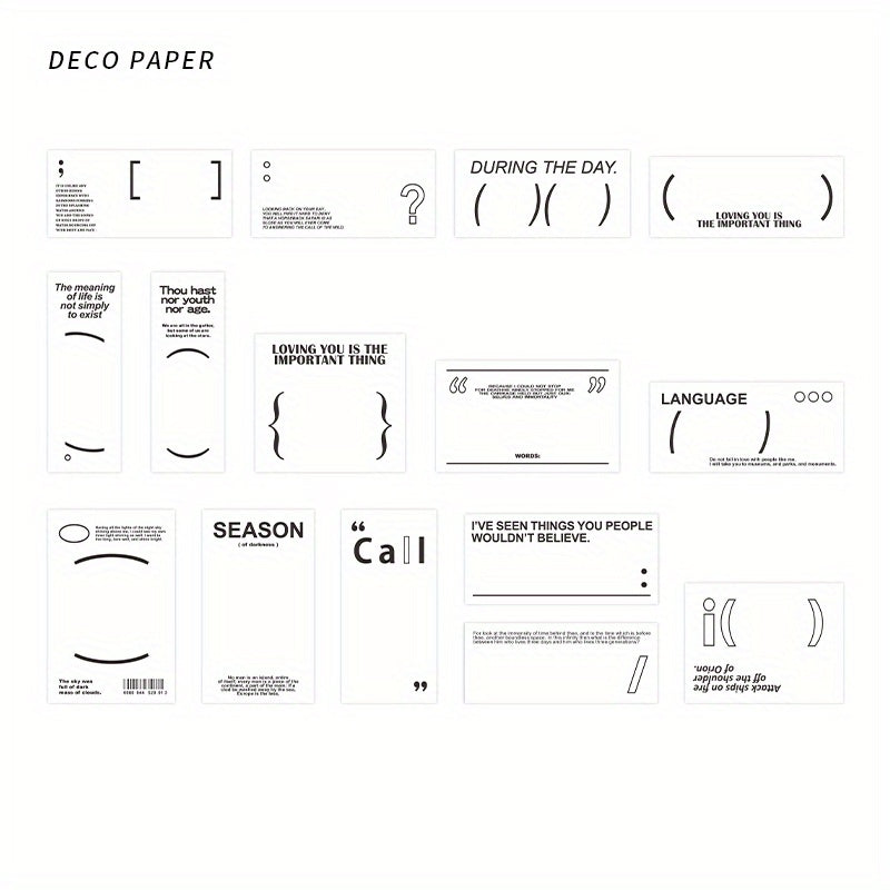 15pcs Pattern Note Paper DIY Decor Material for Message Note Book