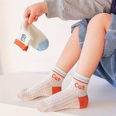 5 Pairs Boys Cartoon Socks for Spring Summer