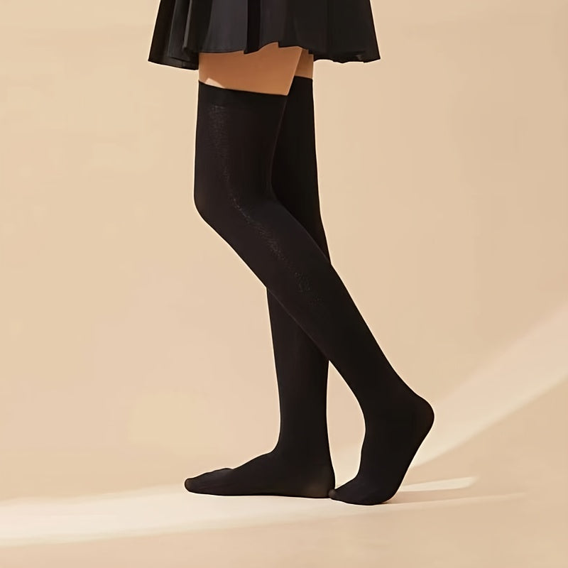 4 Pairs Thin Over The Knee Socks Stretchy Stockings Women's Stockings