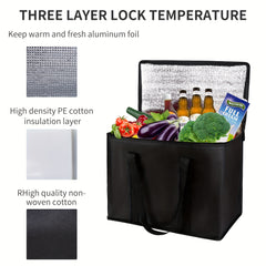 10pcs Supermarket Shopping Storage Bag Insulation Bag for Camping Picnic