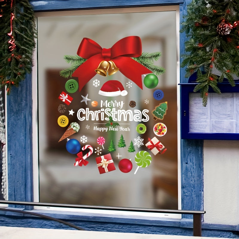 Christmas Wall Stickers Doors Windows Decorations Art Decor Bedroom Living Room