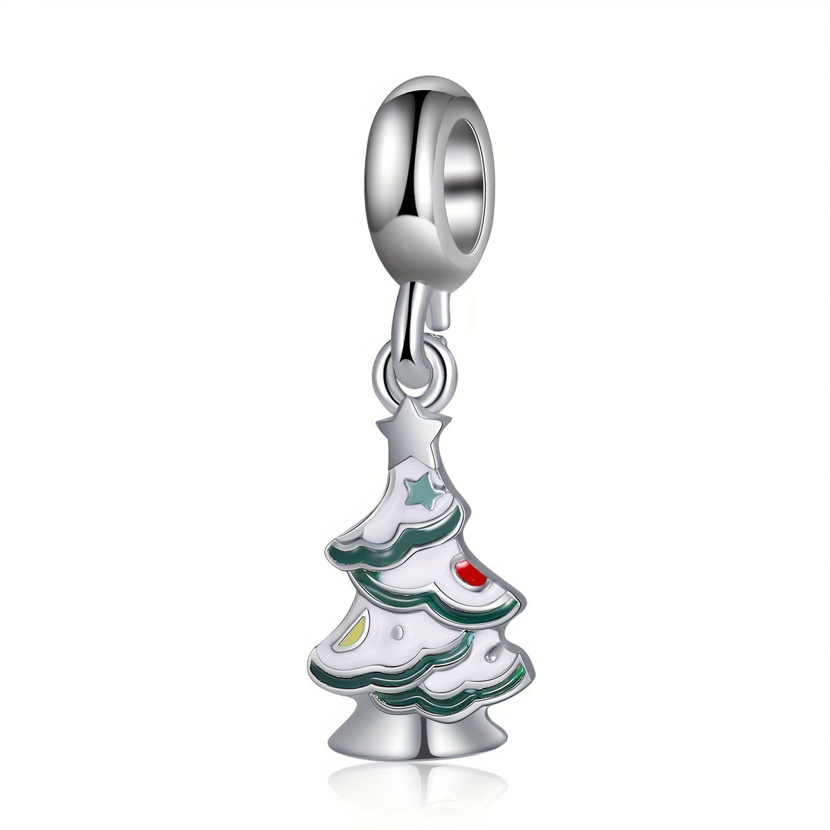 Vintage Christmas Tree Inlaid Rhinestone Charm for DIY Bracelets Necklaces
