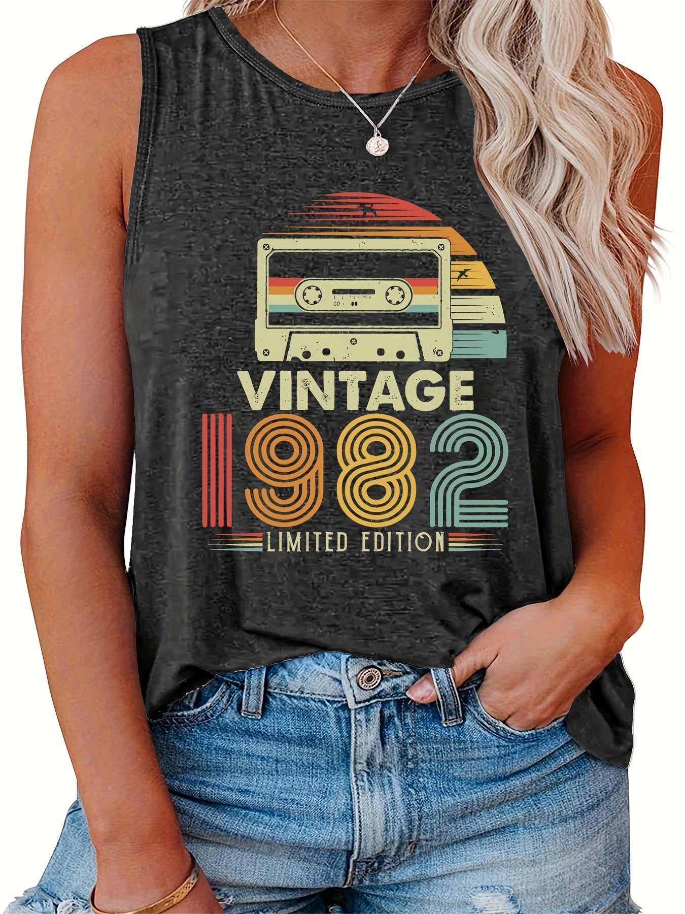  Women's Graphic Print Tank Top
