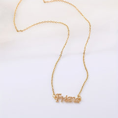 Golden Letter Bracelet & Necklace Set, Gift for Friends