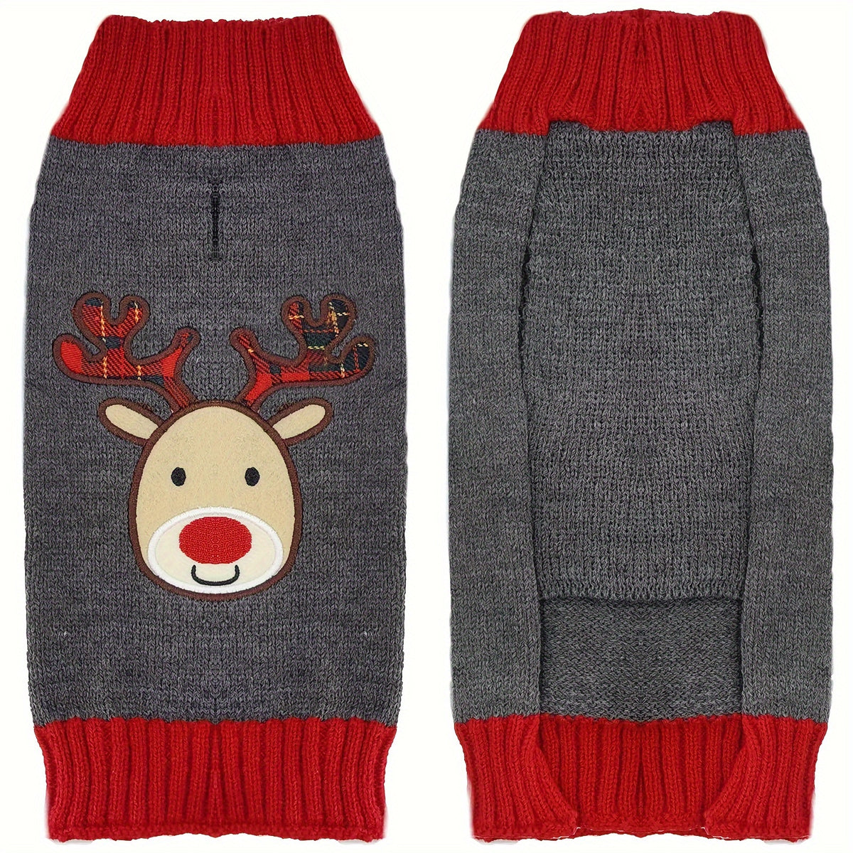 Dog Reindeer Holiday Sweater Funny Christmas Costume - Small/Medium/Large Dogs