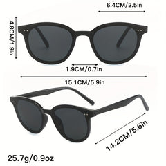 Round Sunglasses Classic Rivet Vintage Retro Shades UV400