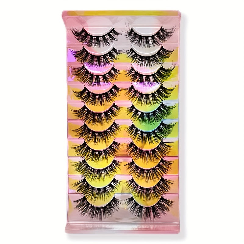 3D Faux Mink Lashes Natural Dramatic Volume Eyelash Extension Fluffy Cat Eye