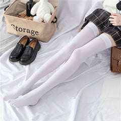 Solid Thigh High Socks Over The Knee Stockings