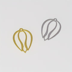 5pcs Bohemia Tulip Flower Charm Pendant For Jewelry Making