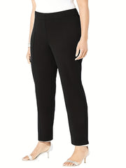  High Rise Stretch Tapered Leg Trousers