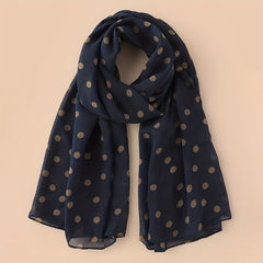 Polka Dot Chiffon Scarf Solid Shawl Head Wrap