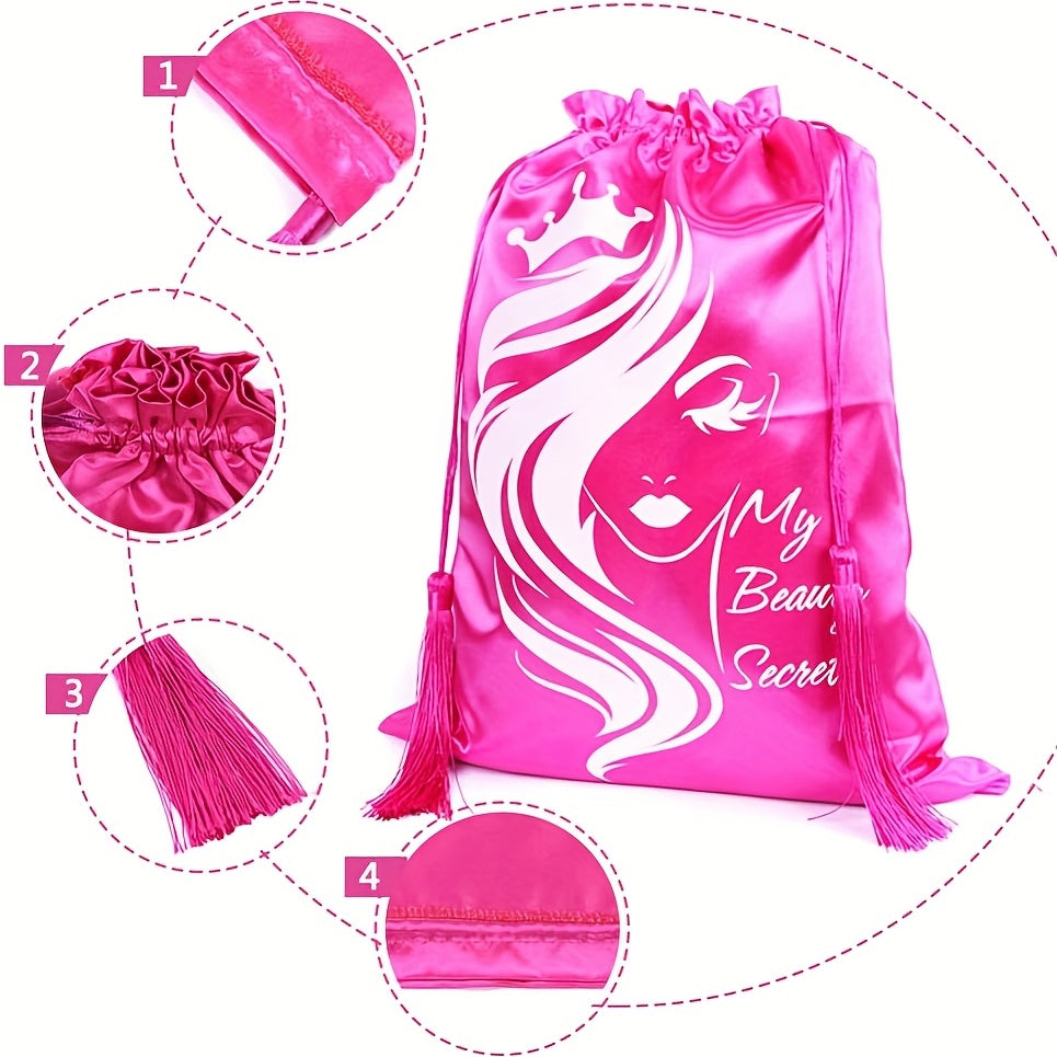 Large Hair Storage Bags with Drawstring for Extensions Bundles Wigs