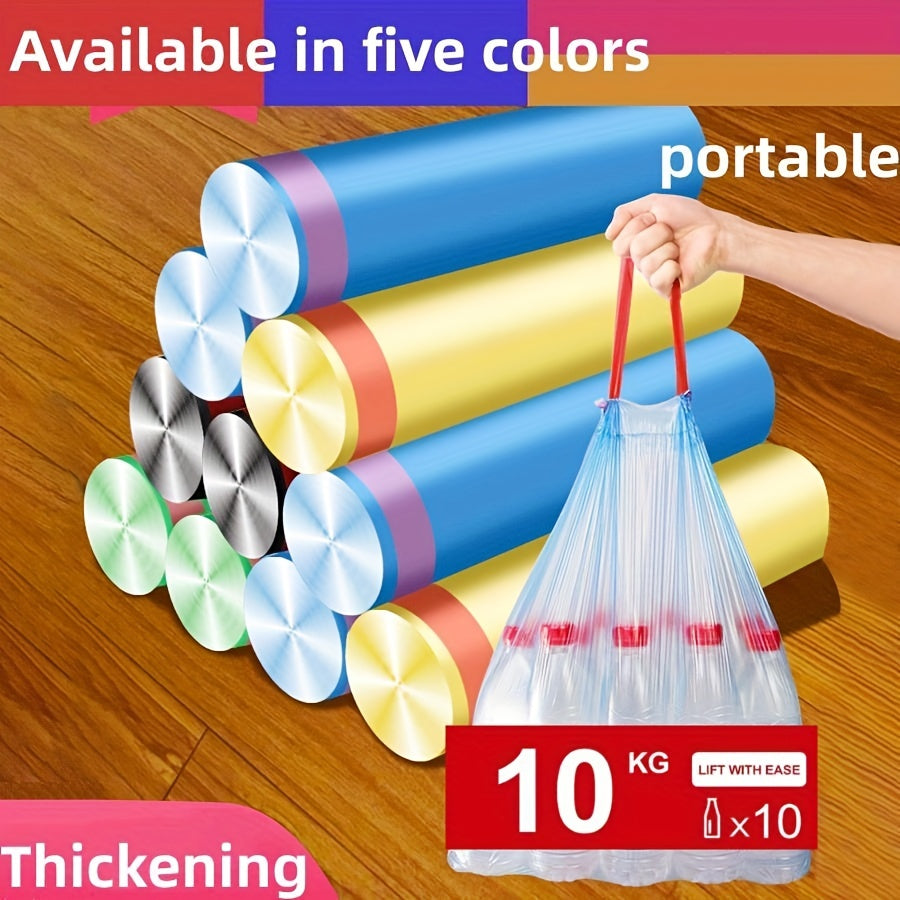 75 Thickened Drawstring Garbage Bags for Home Kitchen Cleaning