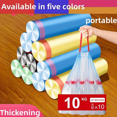 75 Thickened Drawstring Garbage Bags for Home Kitchen Cleaning