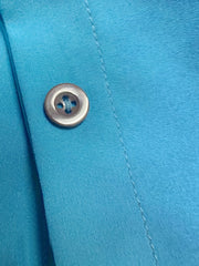  Solid 3/4 Sleeve Mock Neck Blouse