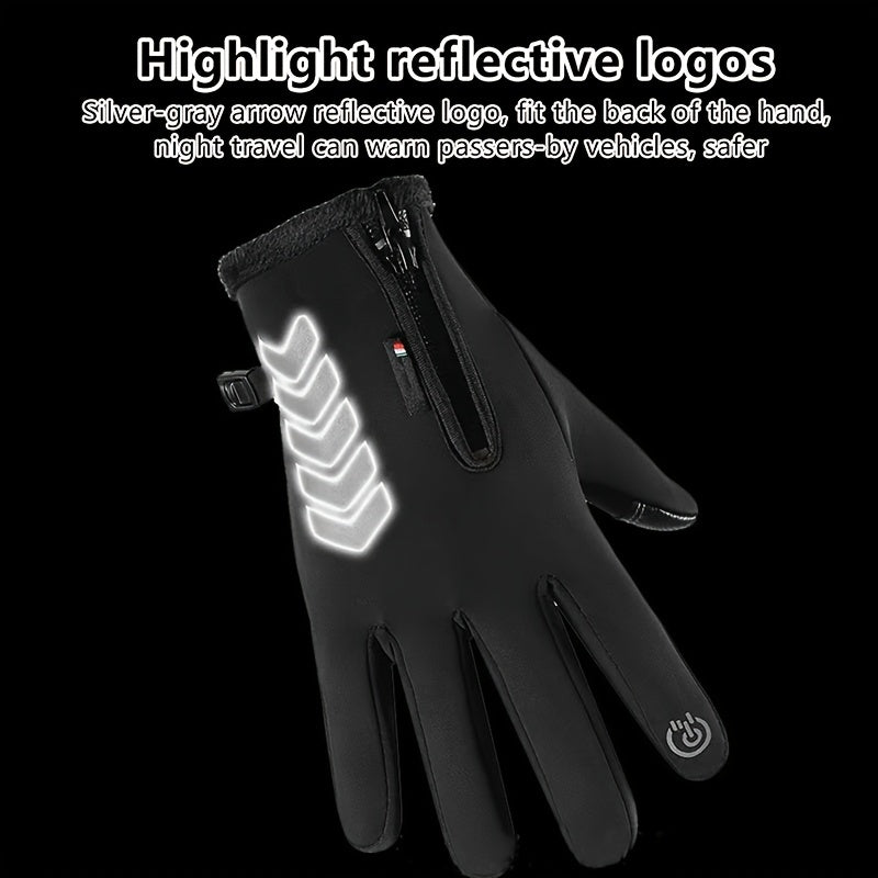 Men's Cycling Motorcycle Gloves - Non Slip Warm Thickening
